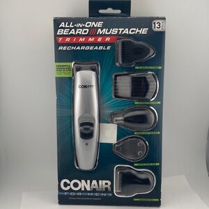 Conair All in One Beard Mustache Trimmer 13 Piece for Men Shaving Foil Nose Ear